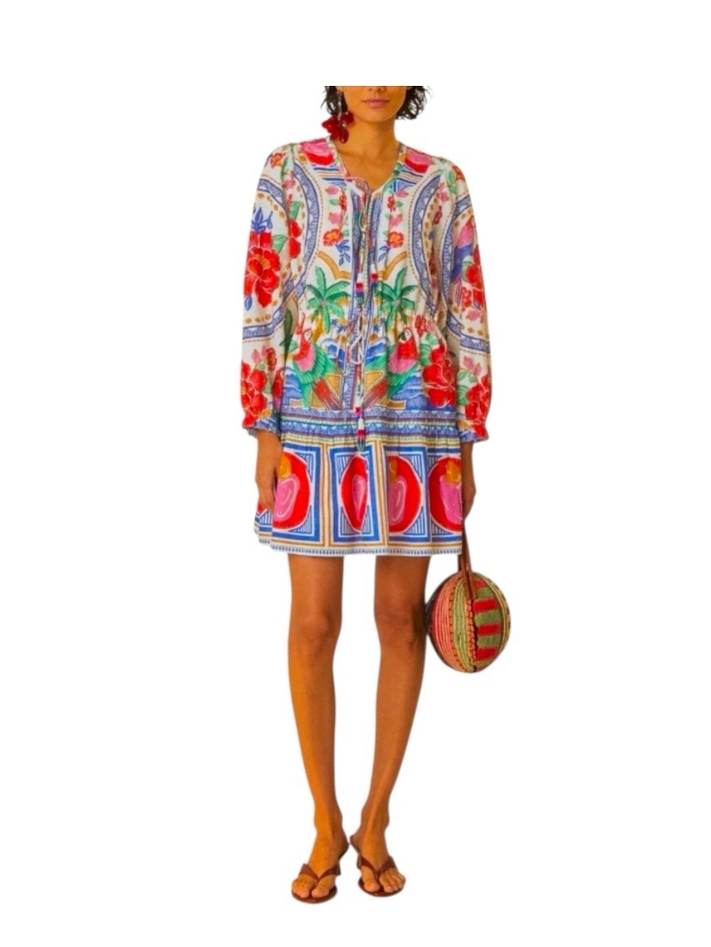 Farm Rio Multicolor Dress Parrot-Print - Picture 3 of 10